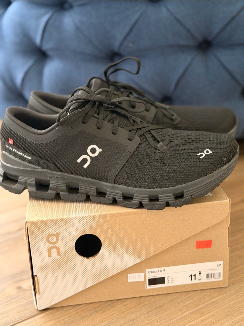 On Running Cloud X 4 Men's Athletic Shoes - Black Size 11